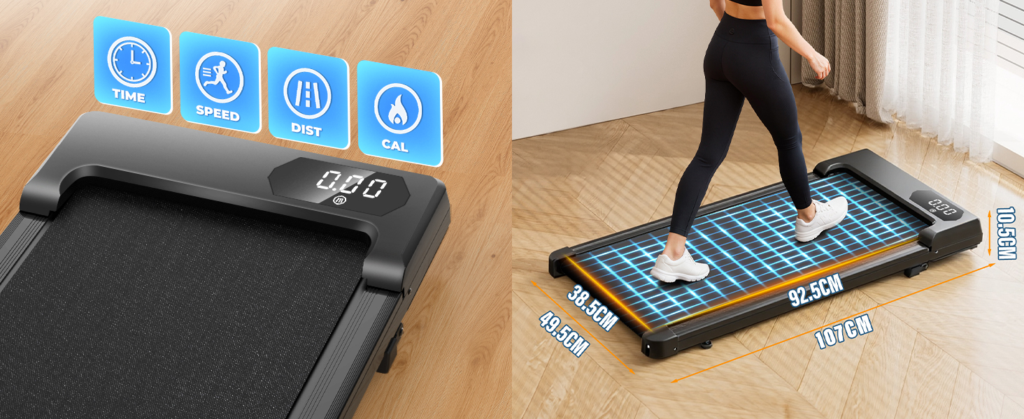 Бігова доріжка Walking Pad для дому: складана, тиха, до 120 кг, 1-8 км/год, кут нахилу 6°, для офісу та фітнесу