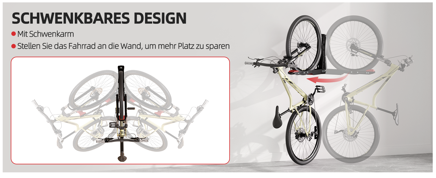 Настінна тримач для велосипеда Urban Deco - поворотний, до 40 кг