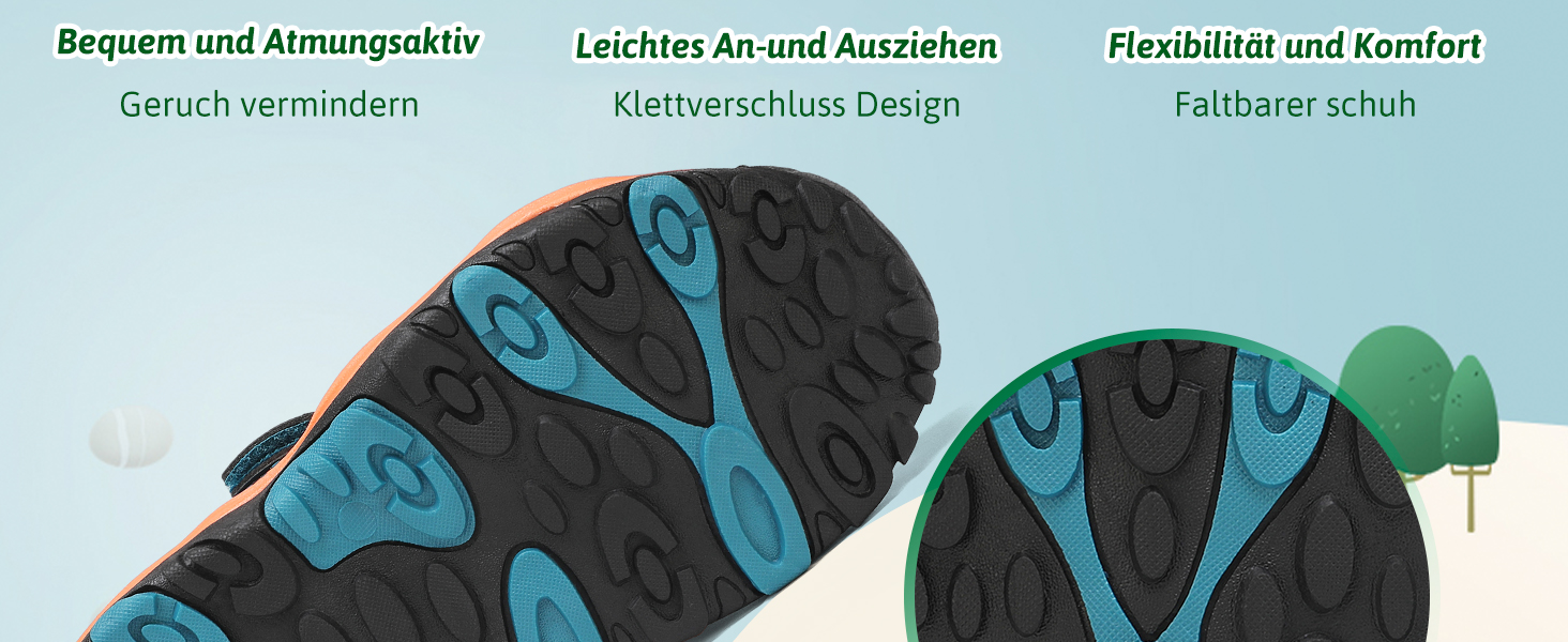 Сандалі дитячі SAGUARO для хлопчиків та дівчаток Trekking, сірі, 38 EU - Нековзні, дихаючі пішохідні сандалі