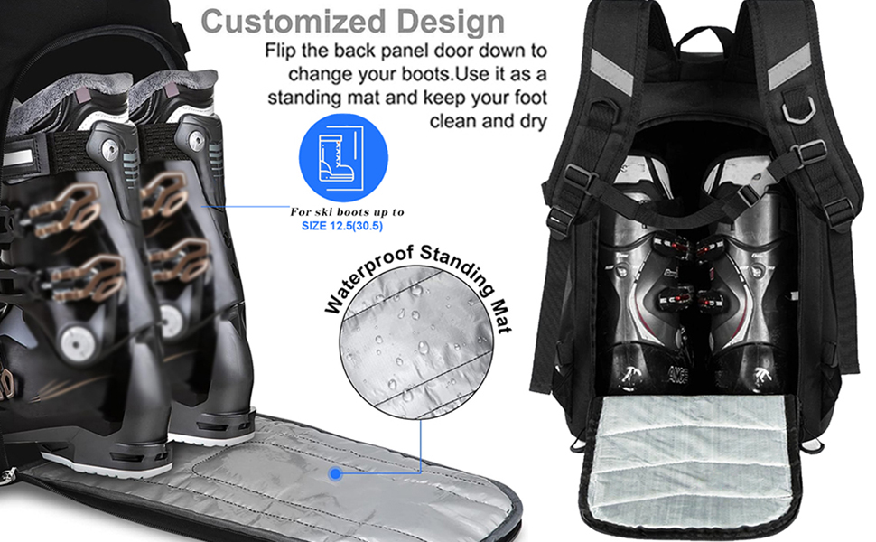 Чохол для лиж KEOFID: універсальний, 50L, для жінок та чоловіків, синій