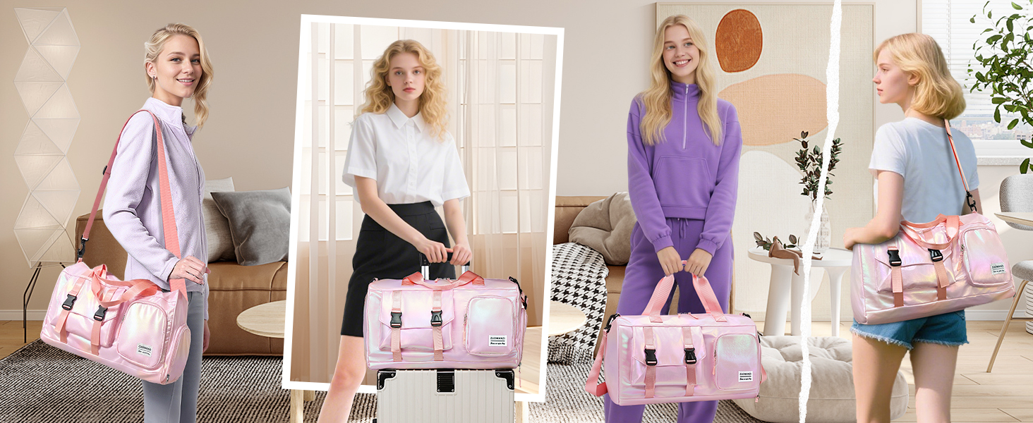 Спортивна сумка Tokeya для жінок: водонепроникна сумка для плавання, гімнастика, спортзал, подорожі (бежева)