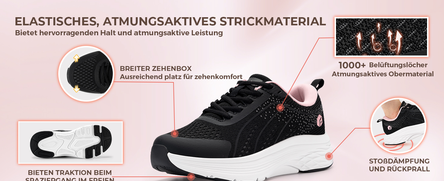 Жіночі кросівки FitVille, чорного кольору, розмір 39.5 EU