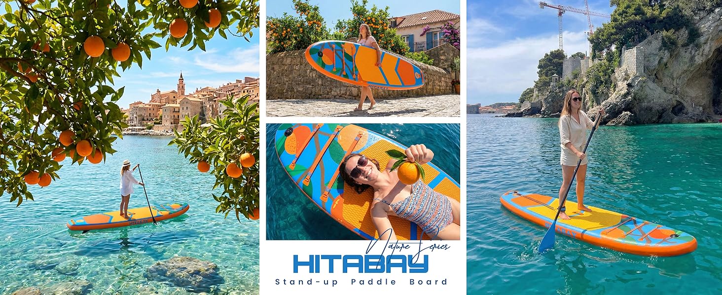 SUP Board набір, дошка для Stand Up Paddling надувна 320-335 см, до 150 кг, помаранчева - для початківців з повним комплектом аксесуарів