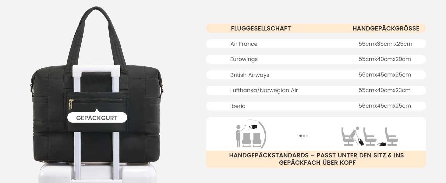 Сумка-мішок LOVEVOOK для вихідних, клінічна сумка, ручна поклажа, легка лікарняна сумка, місткий дорожній мішок з відділенням для взуття та косметичка, спортивна сумка для подорожей, 52x38x25 см (50 л), B-beige Nude