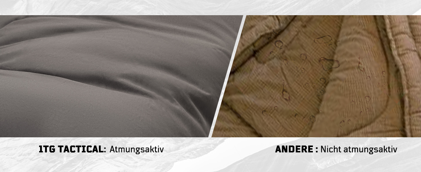 Тактичний спальний мішок 4 сезони 1TG Ranger Green, для дорослих, компактний та теплий, для кемпінгу, трекінгу, подорожей (до 185 см)