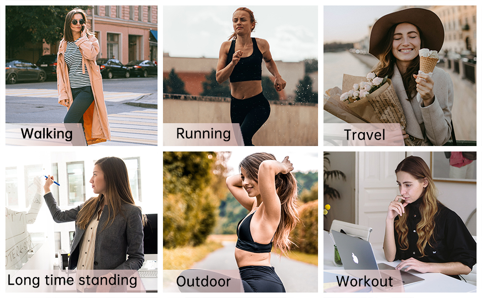 Жіночі кросівки Hitmars для бігу та фітнесу: зручні, з амортизацією, для занять спорту та прогулянок. Розміри EU 36-46, кольори: чорний, рожевий, червоний, помаранчевий, фіолетовий