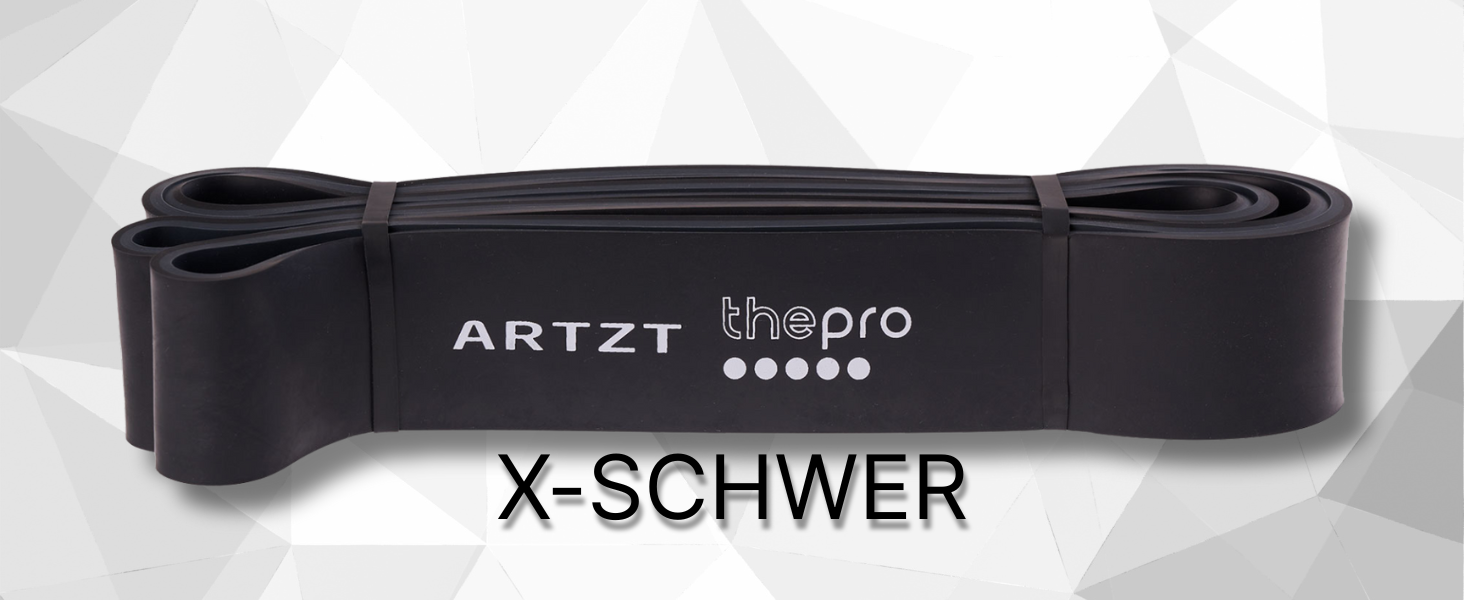 Набір еластичних стрічок для фітнесу ARTZT thepro: 5 рівнів опору, для силових тренувань, розтяжки та реабілітації, Loop Band 208 см