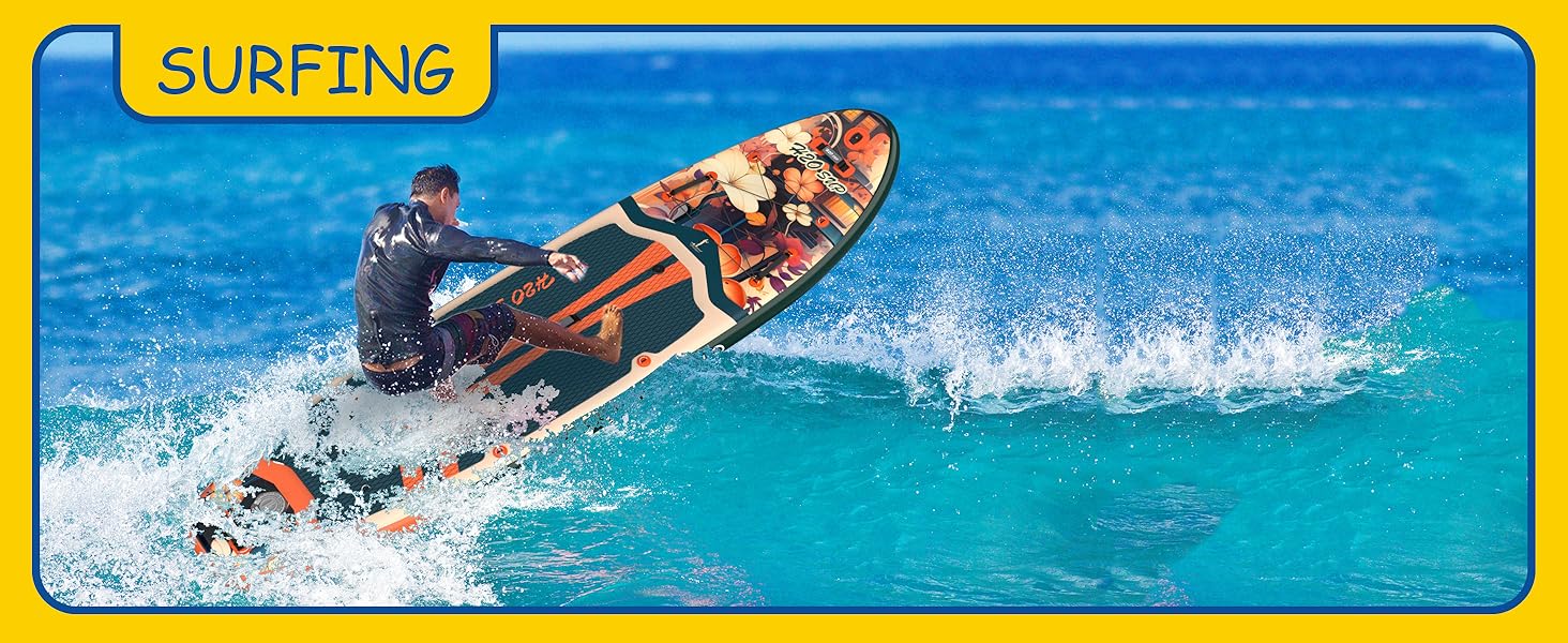 Надувний SUP дошка H2OSUP Stand Up Paddling Board - широка, з аксесуарами, для всіх рівнів, червона