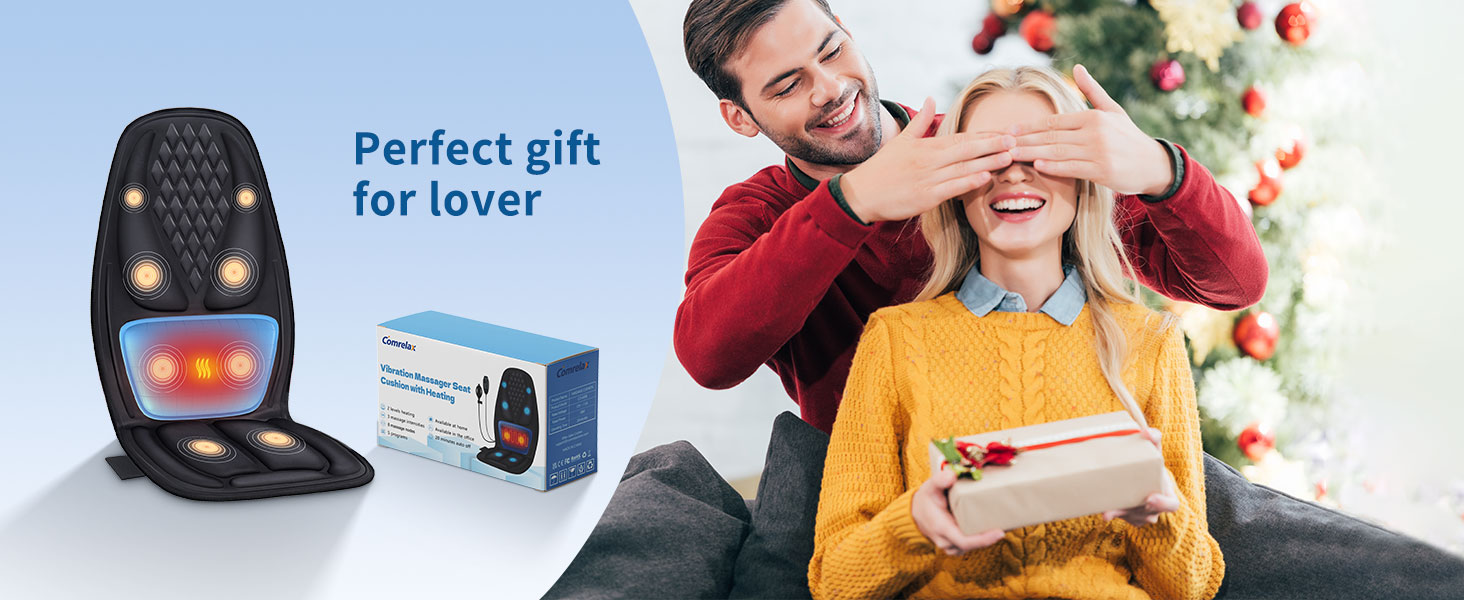 Масажне подушечка для спини з глибокою проникаючою вібрацією, охолодження/підігрів, 2 режими, для зняття м'язової втоми та стресу (Чорний сатин)