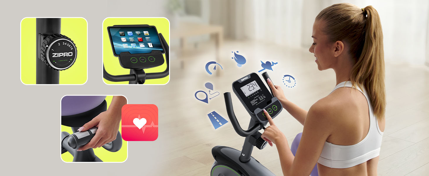 Zipro велотренажер Easy: магнітний ергометр для дому, до 150 кг, без батарейок