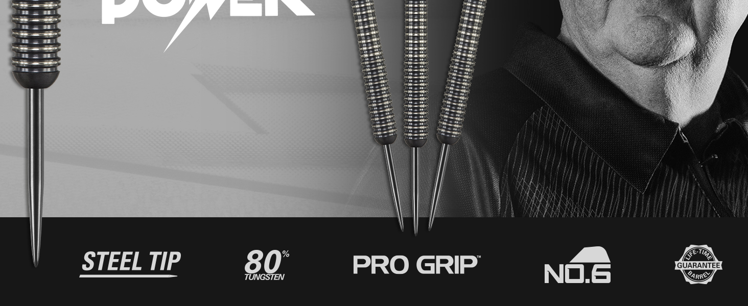 Дартс Target Phil Taylor Power 8-Zero 80% вольфрам 24G чорний"