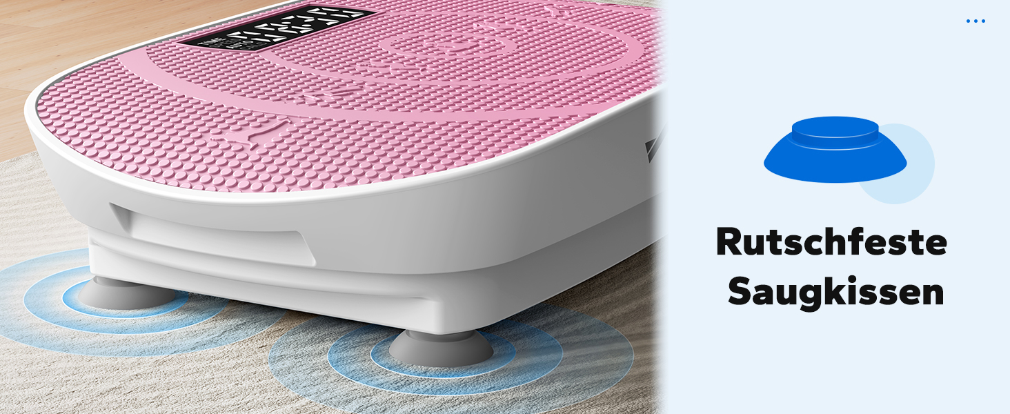 Вібраційна платформа MERACH для формування тіла та розслаблення. Тиха, компактна, з LED-дисплеєм, пульт дистанційного керування та комфортним силіконовим килимком. Рожева