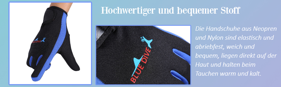 Рукавички для дайвінгу VGEBY1, 1 пара, 3 кольори, п'ятипалі неопренові рукавички для дайвінгу, снорклінгу, каякінгу, серфінгу та інших водних активностей, темно-синій L
