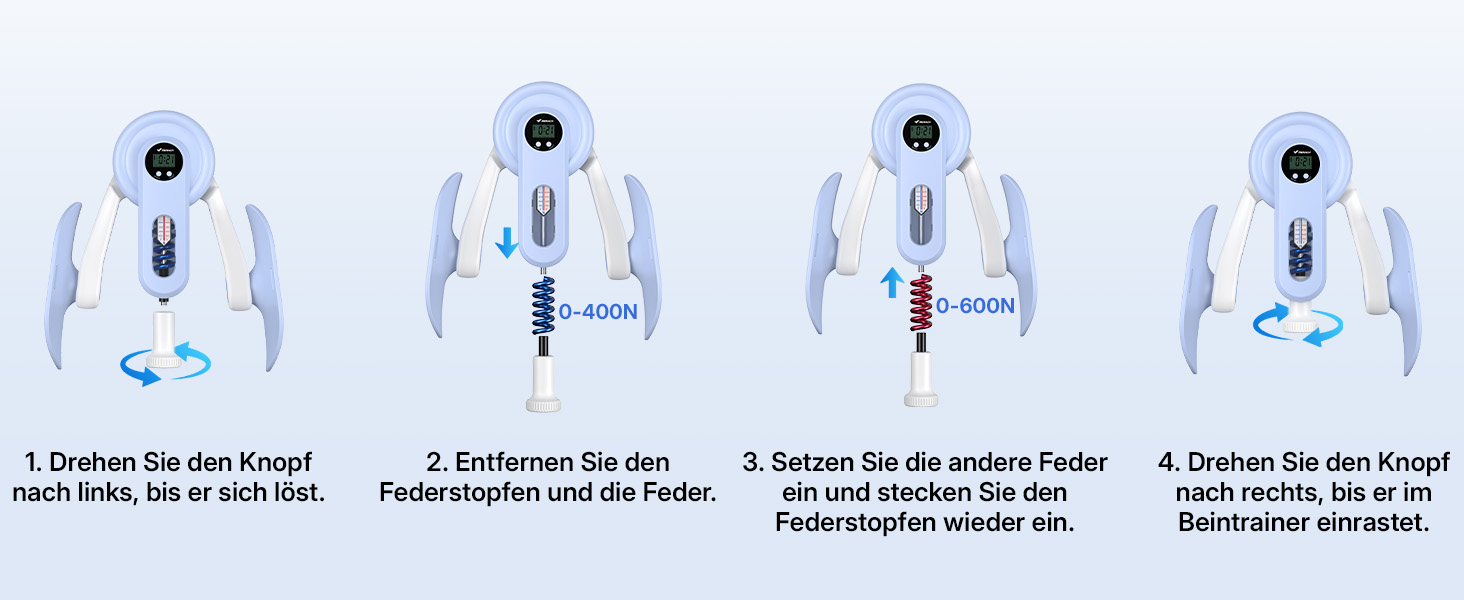 Тренування стегон MERACH Thigh Master – тренажер для ніг з регулюванням опору 400 N/600 N, 360° та тренажер для м'язів тазу для чоловіків та жінок. Фітнес-обладнання для дому, блакитний колір