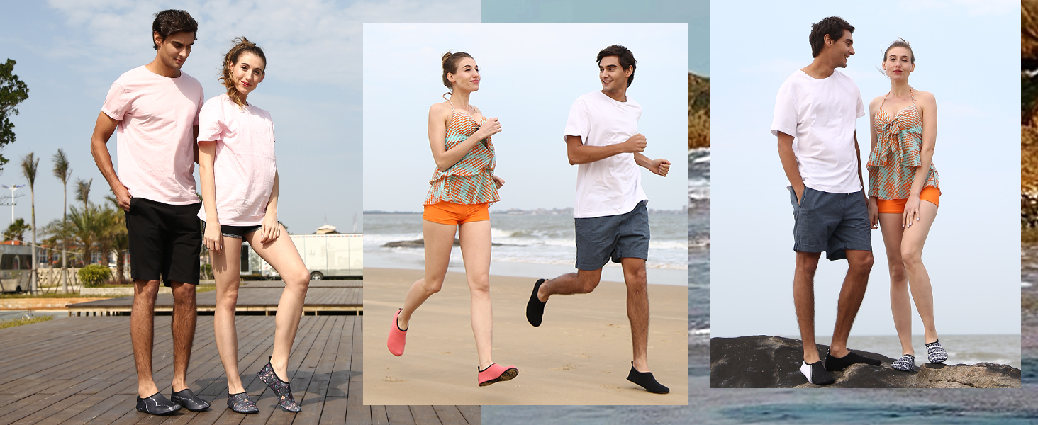 Чоботи для плавання чоловічі/жіночі, аквашузи, пляжні чоботи, швидковисихаючі, з неопрену, розмір 37-47 (38/39 EU), колір: Чорний