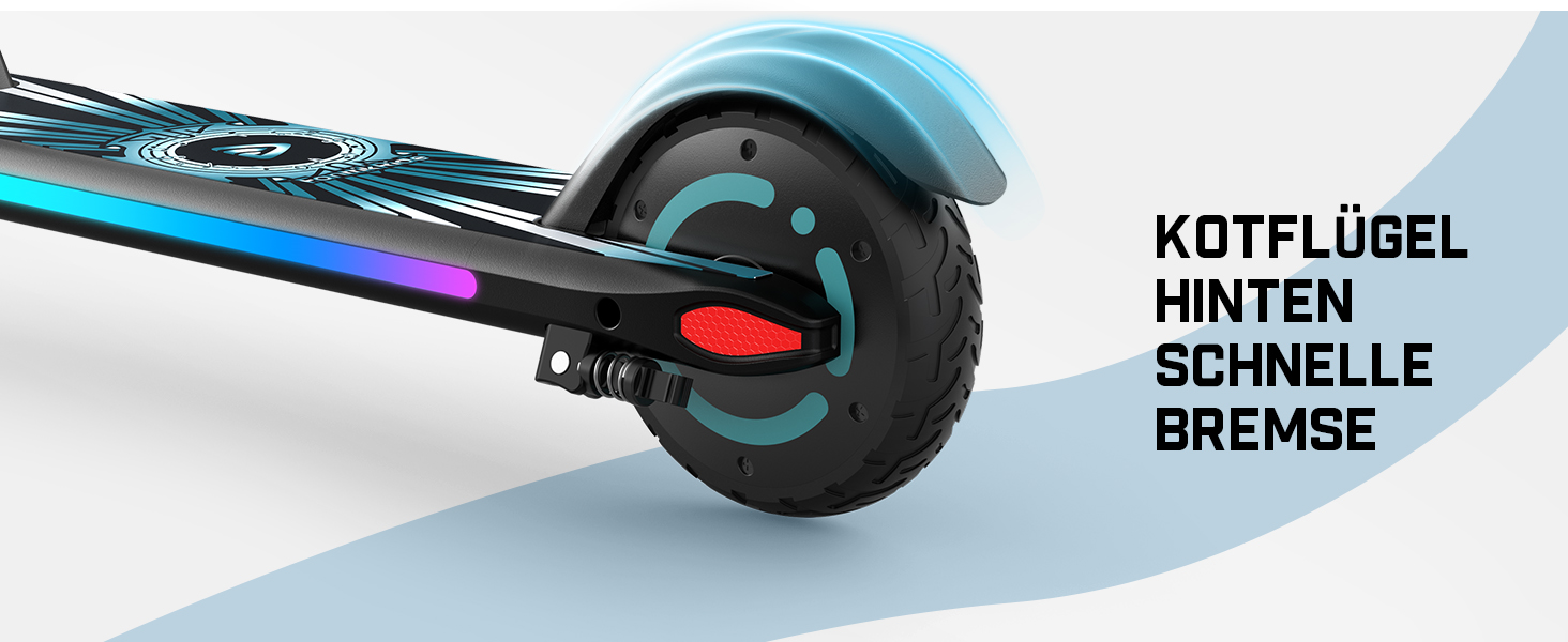 Електросамокат FanttikRide C9 Apex дитячий, Bluetooth, LED, складний, синій