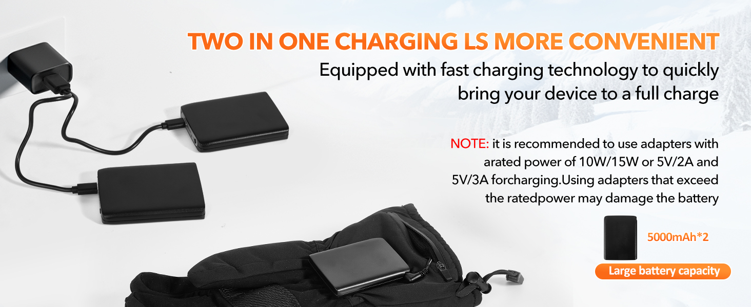 Гріючі рукавички для чоловіків та жінок, акумуляторні, 5V 5000mAh, 3 режими нагріву, для мотоцикла, велосипеда, походів, катання на лижах