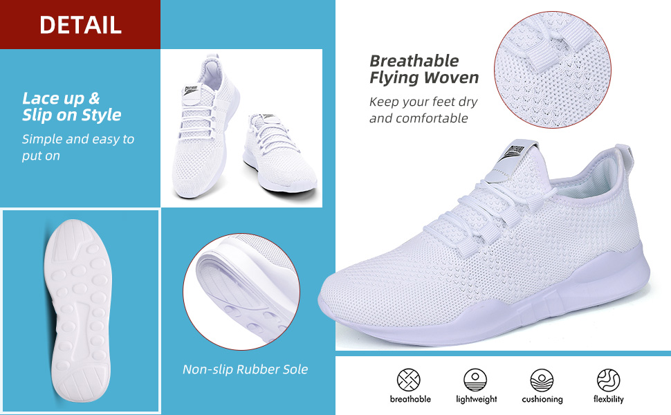 Чоловічі кросівки для бігу та занять спортом. Легкі, дихаючі, для фітнесу, тенісу, тренувань. Розмір 44.5 EU, білий колір