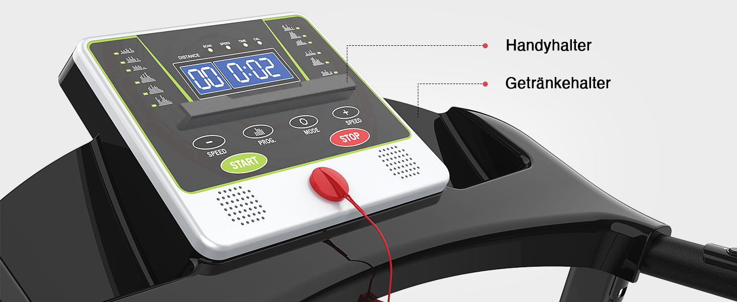 Redliro: тренажер для рівноваги з подовженим поручнем, складний, з підставкою для телефону та чашки, LCD-дисплей, вантажопідйомність 136 кг