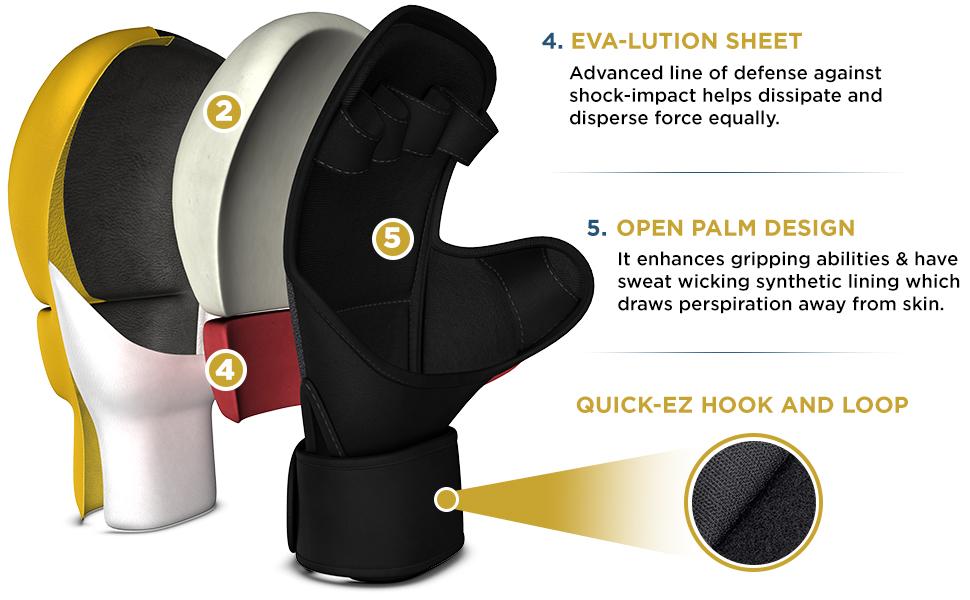 Боксерські рукавички RDX MMA для чоловіків та жінок, рукавички для спарингу, кікбоксингу, муай-тай та інших видів єдиноборств. Відкриті рукавички для ударів та греплінгу.