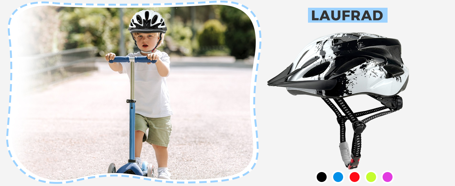 Дитячий велосипедний шолом, регульований, блакитний, 55-58 см