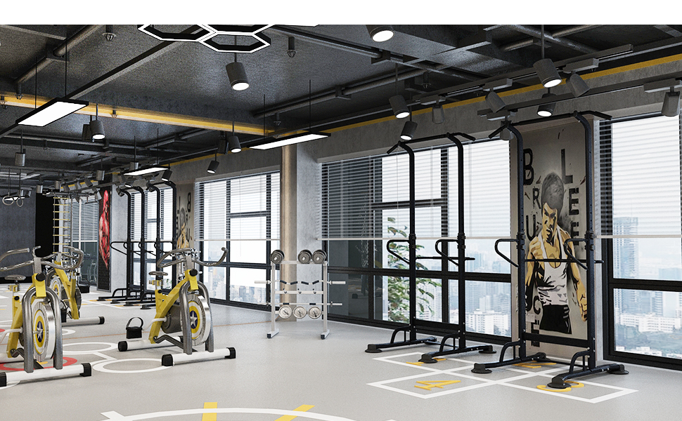 Тренажери sogesfurniture Power Tower with Dip Station, багатофункціональний тренажер Multi-Gym Power Tower зі штангою для підтягувань і ручками для віджимань, регулювання висоти від 190-230см, BH-PSBB002-N