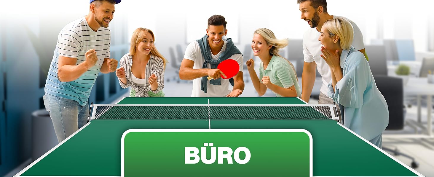 Набір для пінг-понгу KESSER® Mini з ракетками, м'ячами та сіткою | Розкладний стіл для гри в настільний теніс | Ігровий набір для дітей та дорослих | 153 x 76,5 см