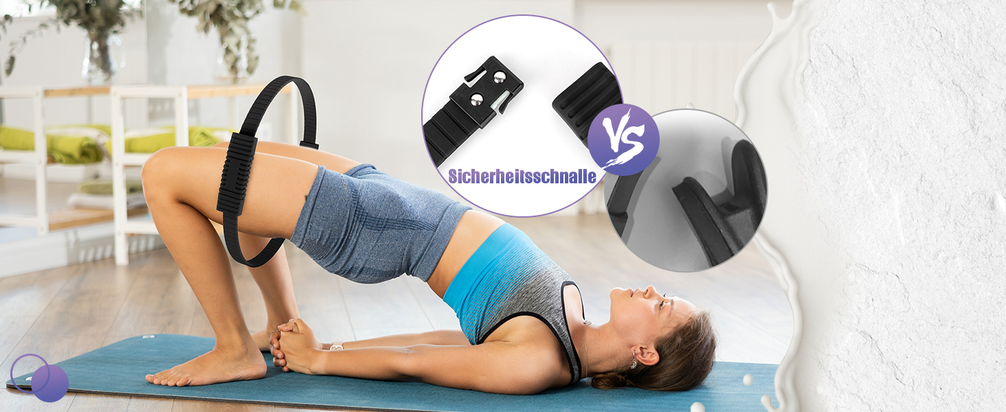 Набір для пілатесу: кільце, стрічки, міні-м'яч, постер, сумка. Core-тренінг для жінок. Чорний колір