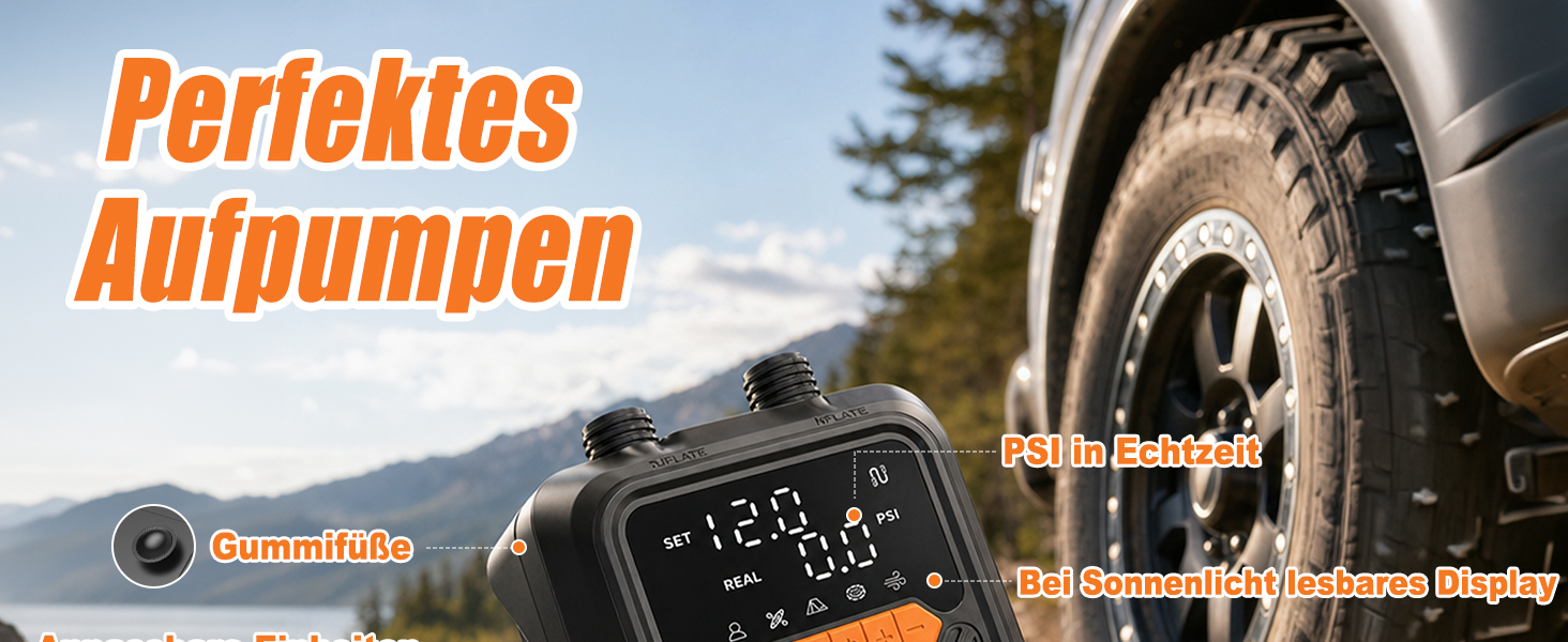 Електричний насос для SUP дошки 20 PSI з адаптером 12V для авто, каяка, човна, надувного басейну та намету