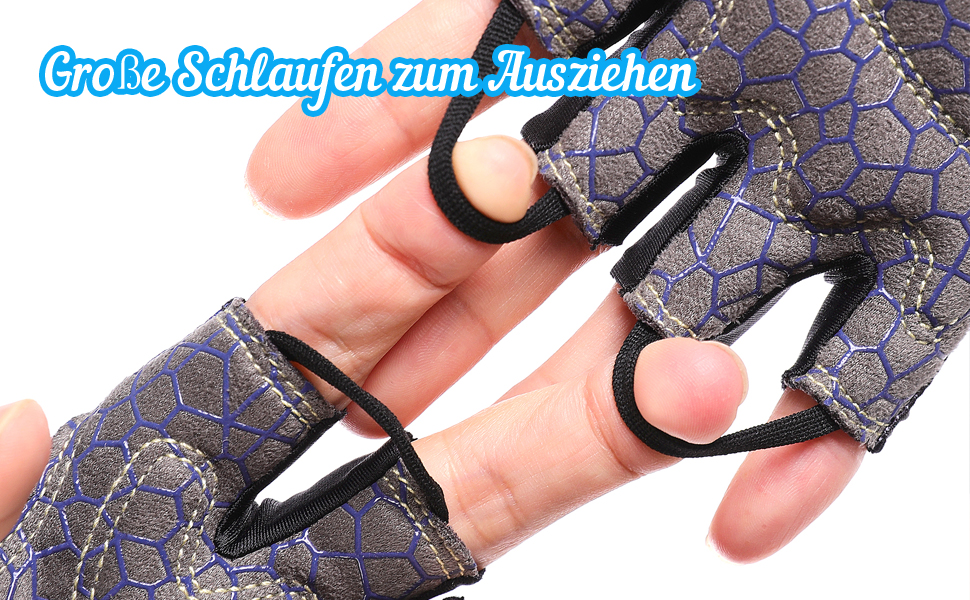 Рукавички для велосипеда чоловічі/жіночі літні - рукавички напівпальці для їзди на велосипеді, відпочинку, MTB, шосе, даунхілу, щоденних поїздок, велотуризму, каякінгу, роликів, вітрильного спорту, греблі. Колір: синій, розмір: M