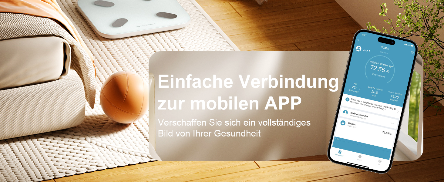 UNIWEIGH Розумна вага для вимірювання ваги тіла, Bluetooth вага для аналізу складу тіла, BMI, жир, м'язи, білок, максимальне навантаження 180 кг