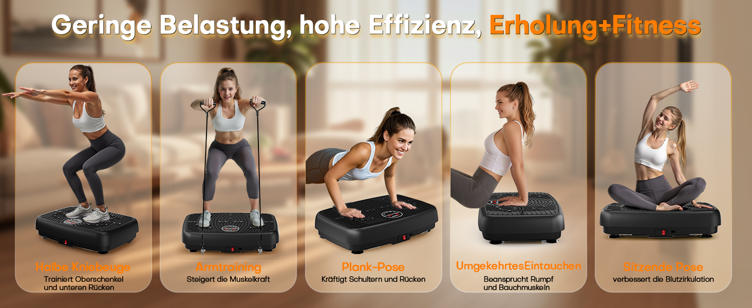 Вібраційна платформа MOSUNY з подвійним мотором для схуднення, тренувань всього тіла та нарощування м'язів - масажер, 450 LBS, для дому