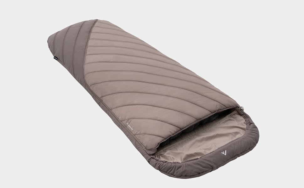 Спальний мішок Qeedo Buddy XL 8 XXL, надширокий, Outdoor літній (8-25°C) 3 сезони - для дорослих та юнаків (до 220см), поверхня Peach Skin, колір Pinegreen