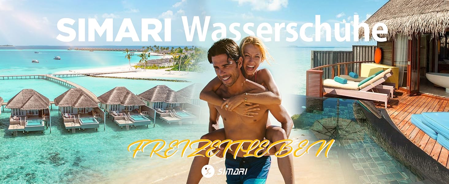 Водні черевики SIMARI для жінок та чоловіків, швидковисихаючі, моделі для плавання та відпочинку на пляжі, спортивні аквашузи SWS001, чорний, розмір 42/43 EU