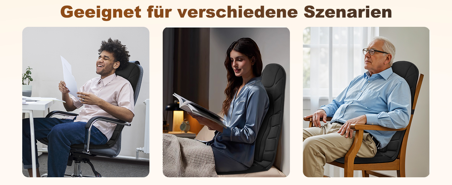 Масажний накид Snailax з 10 вібраційними моторами та підігрівом для спини та шиї. Зручний для дому, офісу та в подорожах. Чорний колір.