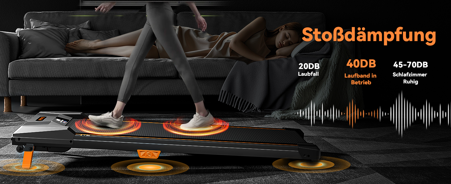Біговий доріжка BestGod для дому та офісу, Walking Pad з нахилом 5%, потужність 2.5 HP, тиха бігова доріжка з пультом дистанційного керування, до 150 кг, чорний