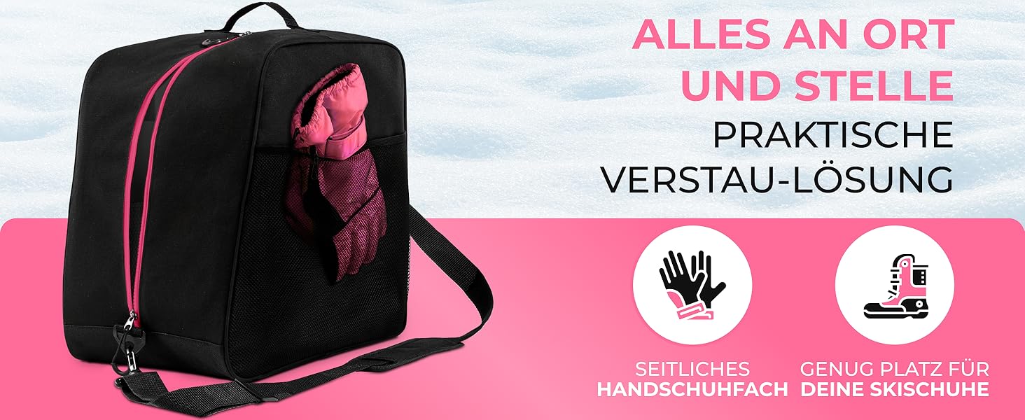 Чохол для лижних черевиків STYNGARD Cortina чорно-білий [38 л] - сумка для лижних черевиків з місцем для аксесуарів