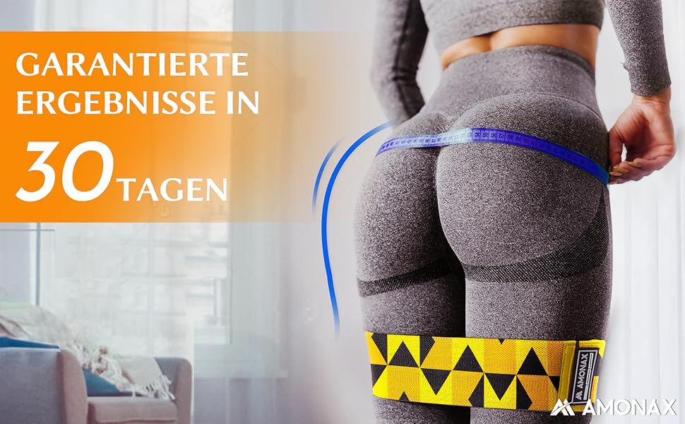 Фітнес-гумки Amonax для жінок, набір еластичних стрічок для тренувань, стрічки опору для присідань, обладнання для схуднення вдома, спортивне обладнання для дому (L, жовтий)