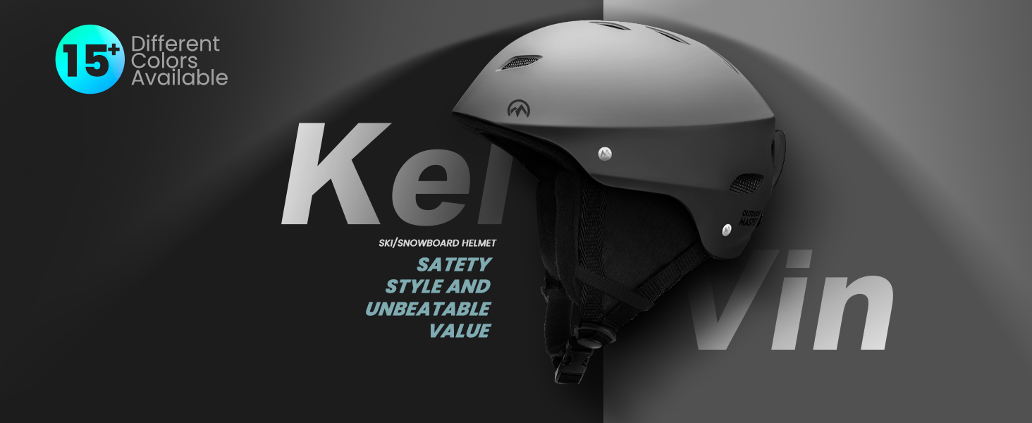 Шолом OutdoorMaster Kelvin для гірськолижного спорту та сноубордингу (унісекс), чорний, M