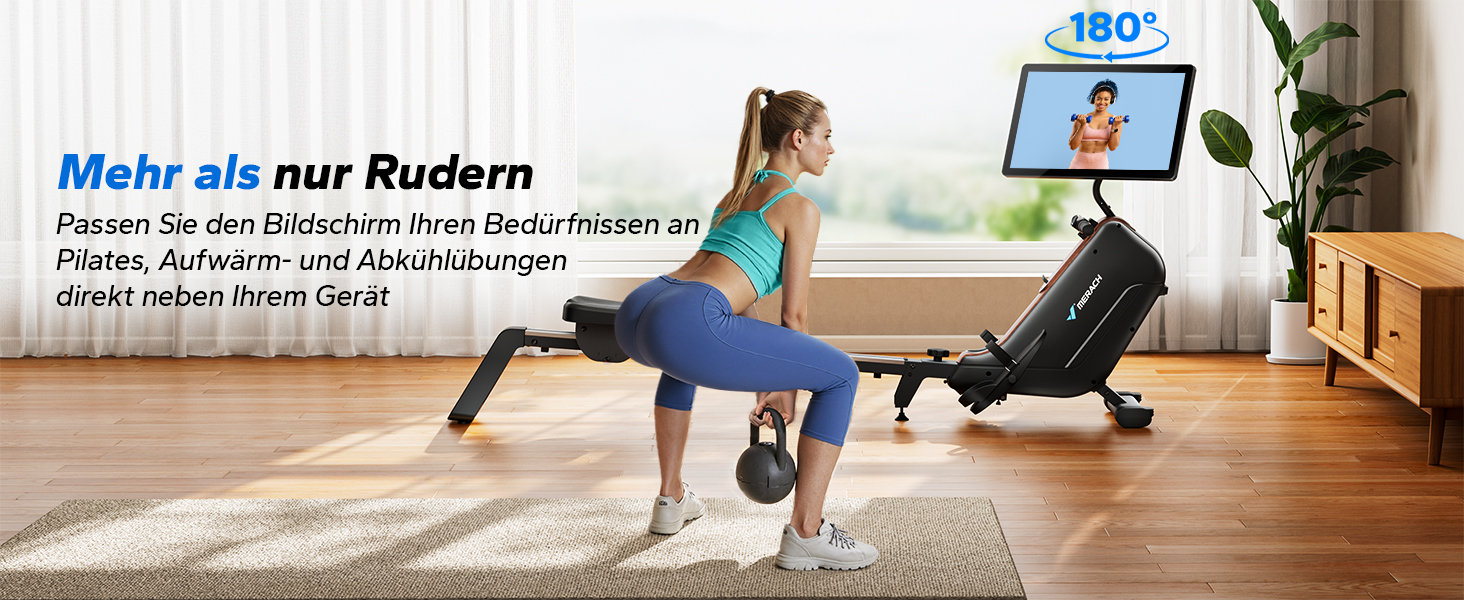 Гребний тренажер MERACH R15B3 з APP, складаний, тихий, з розширеними направляючими