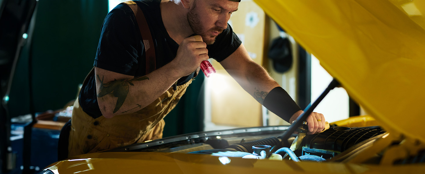 Ліхтарик LED BUCASA, 2000 люмен, 3 режими, збільшується, водонепроникний, для кемпінгу та активного відпочинку (червоний)