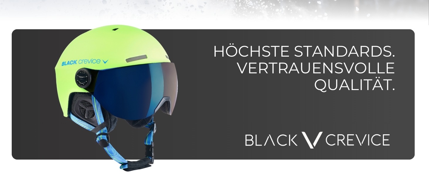 Шолом гірськолижний BLACK CREVICE Gstaad з візором у пілотському стилі, полікарбонат, регульований розмір M/L, чорний