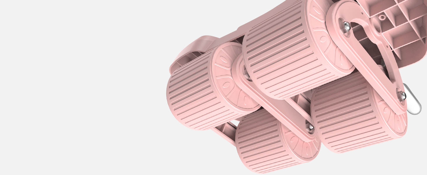 Ролер для пресу Amonax з чотирма колесами та підставкою для ліктів, автоматичний ролер для тренування пресу, ролер для пресу для чоловіків та жінок (рожевий)