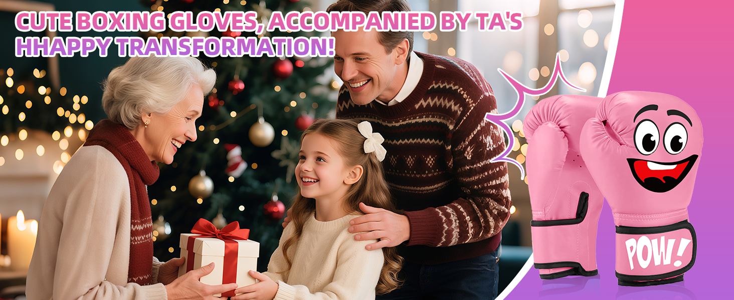 Дитячі боксерські рукавички, 4oz - для спарингу, тренувань, MMA, Муай Тай, кікбоксингу та бойових мистецтв (Рожеві)