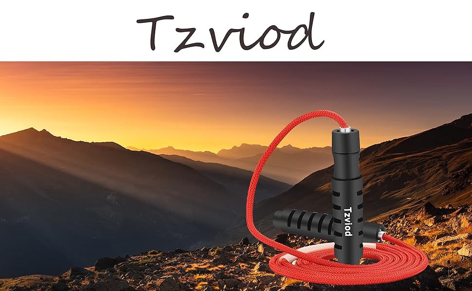 Стрибковий скакалка Tzviod зі сферичними підшипниками, регульована довжина, неслизька ручка з ABS-пластику, для домашніх тренувань, схуднення та боксу - фітнес для дорослих