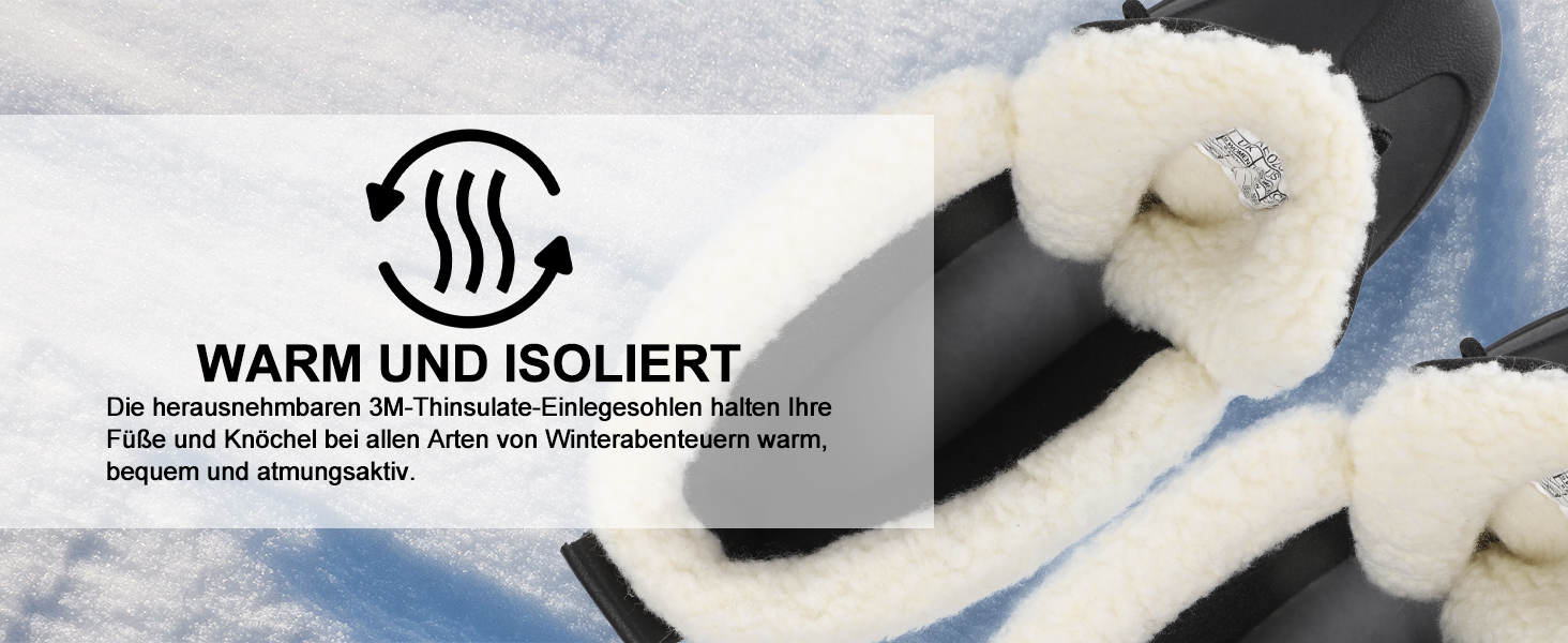 Водонепроникні зимові черевики Riemot для жінок та чоловіків: теплі, з підкладкою, антиковзаючі, для походів, трекінгу, роботи та катання на лижах. Розміри EU36-47, чорний колір.