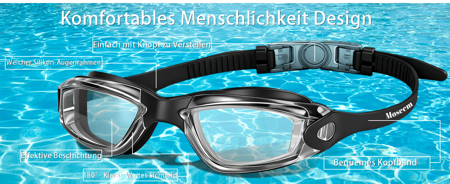 Окуляри для плавання дитячі та дорослі Aqua&Klar: антизапар, захист від УФ, дзеркальні