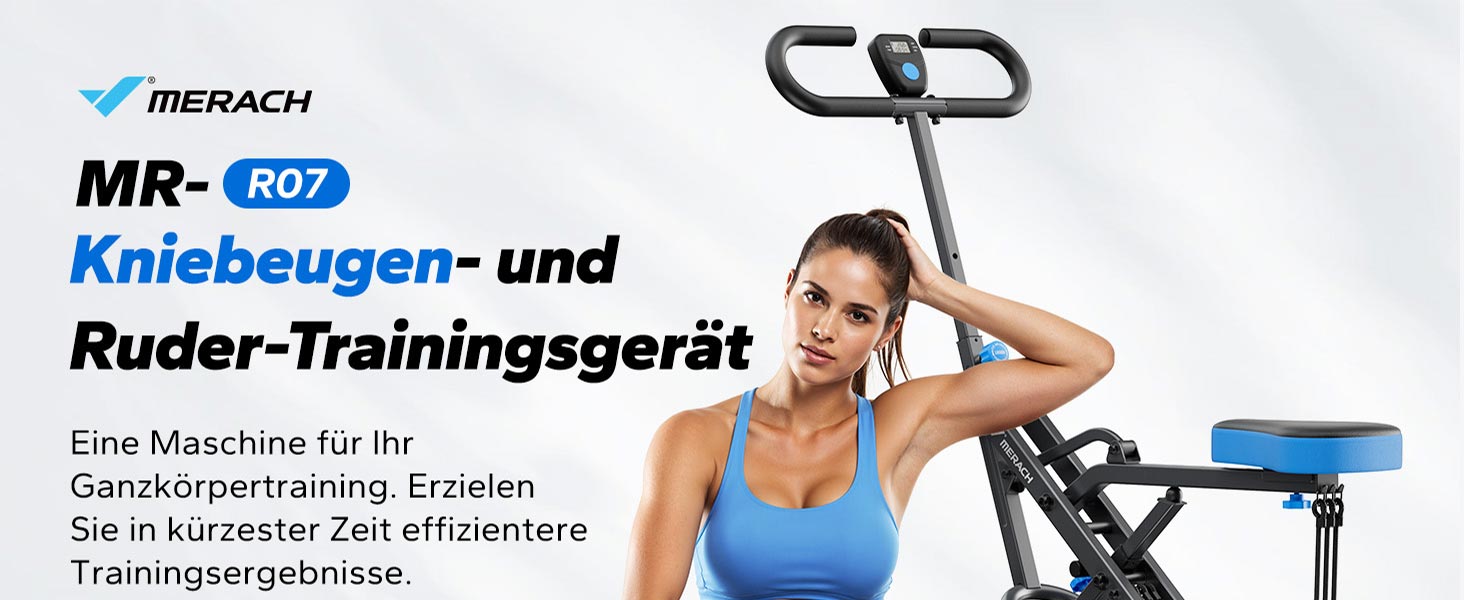 MERACH 2-в-1 тренажер для присідань та тяги, складаний, сірий (R07)