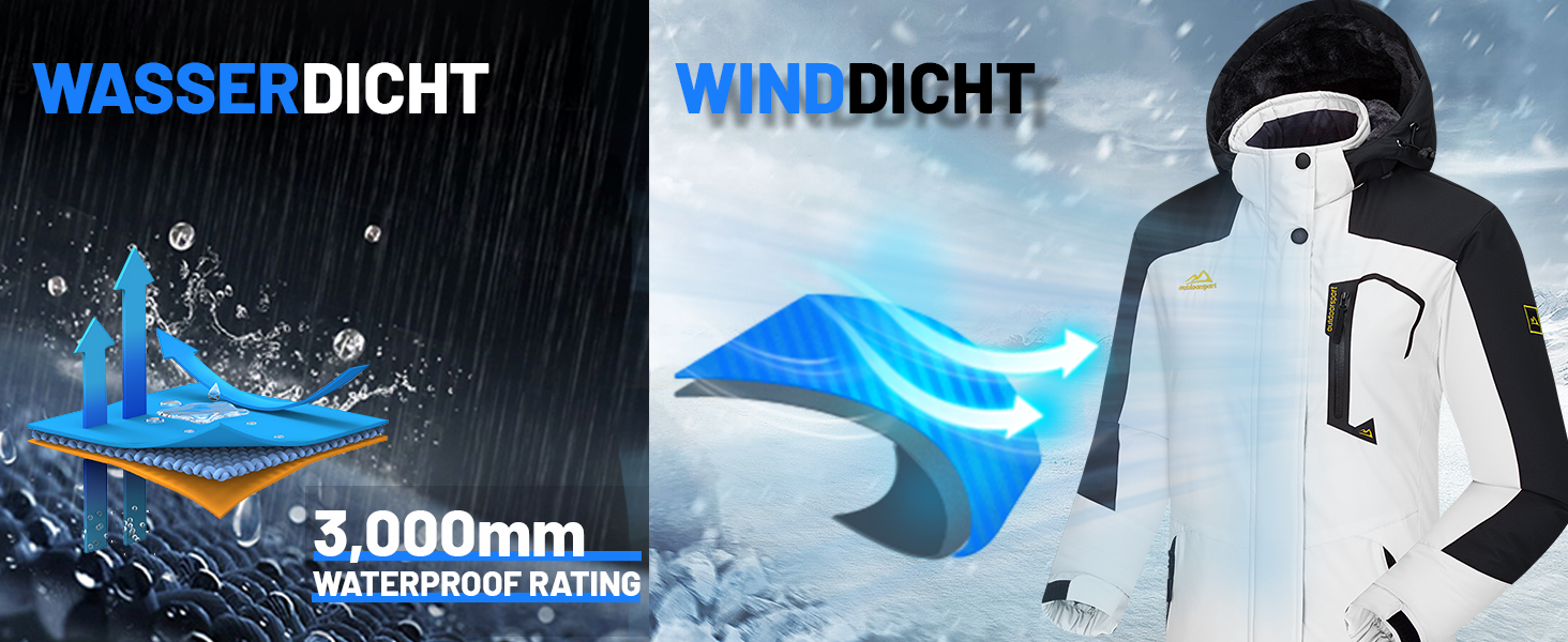 Зимова куртка KEFITEVD для жінок, тепла з підкладкою фліс, перехідна куртка, товста сноубордична куртка з капюшоном та кишенями на блискавці, вітронепроникна, світло-блакитна