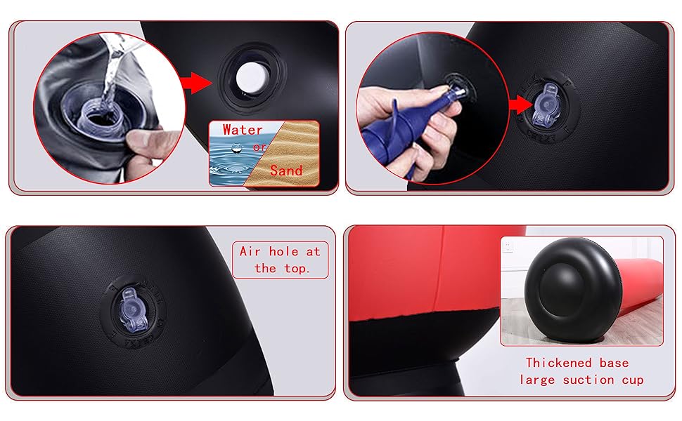 Надувний боксерський мішок Yuehuamech, самостійна підставка, для кікбоксингу, карате, тхеквондо, ММА, бодібілдингу